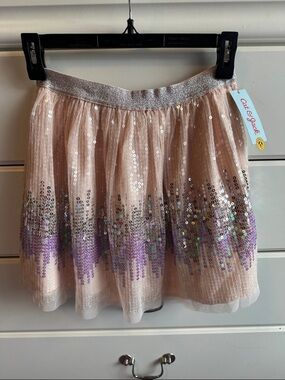 Cat & Jack Pink Tulle Sequin Skirt